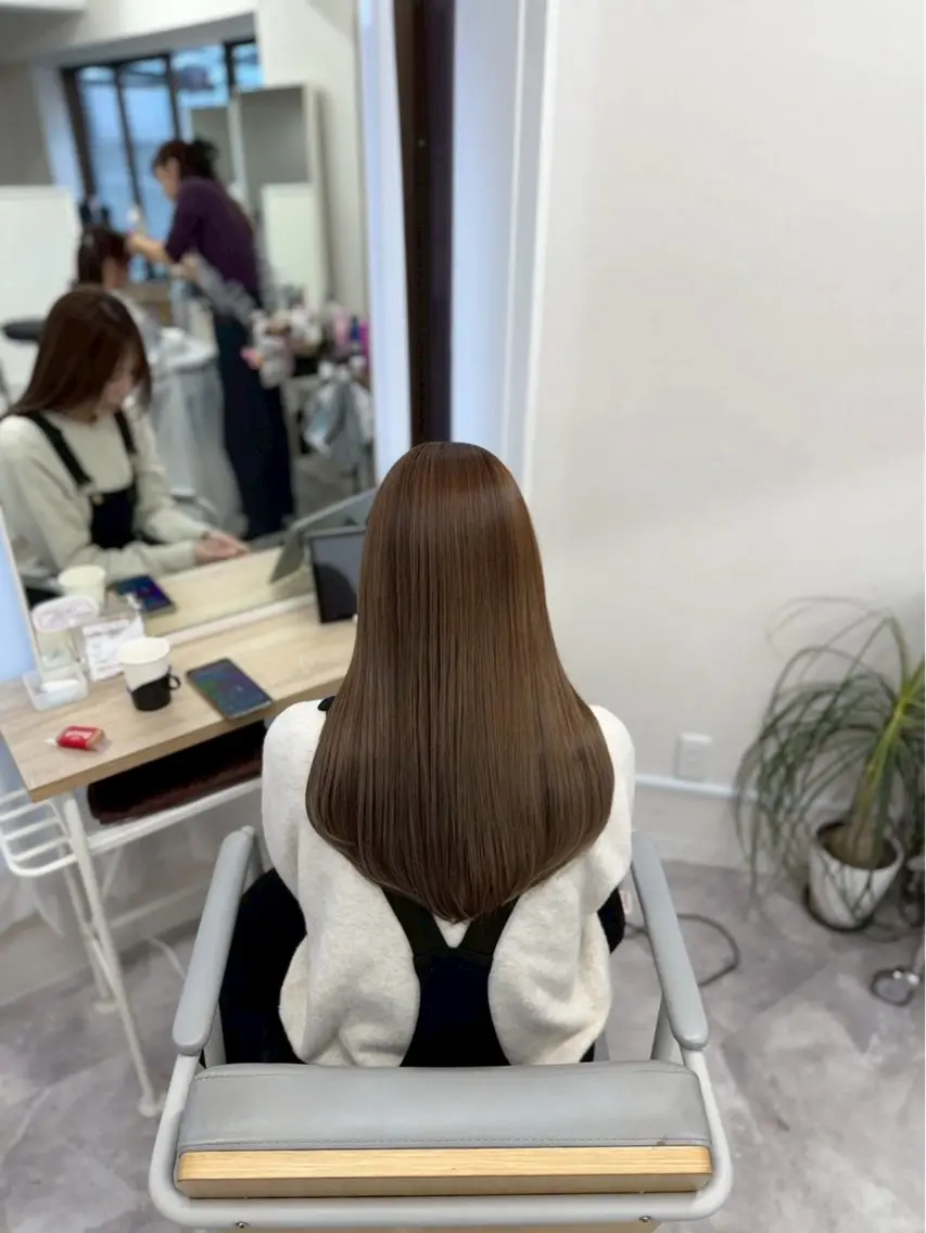 ロング カラー ブラウンカラー 透明感カラー 髪質改善 トリートメント ヘアカラー トリートメント 髪質改善Acero. shoyaのヘアスタイル