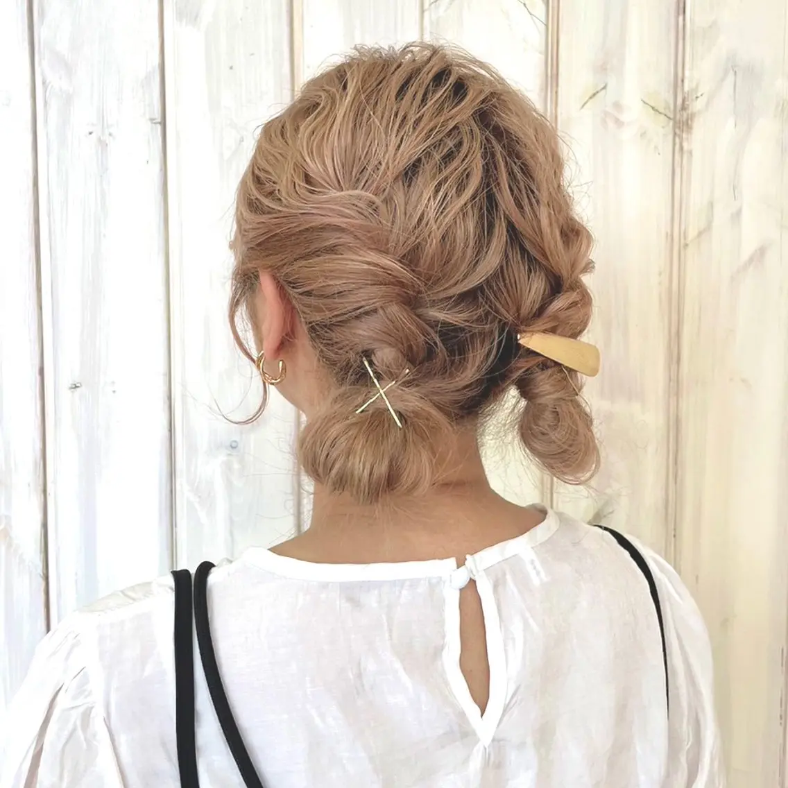 ミディアム ヘアアレンジ ヘアセット 原宿/韓国ボブ /くびれボブ/優希のヘアスタイル