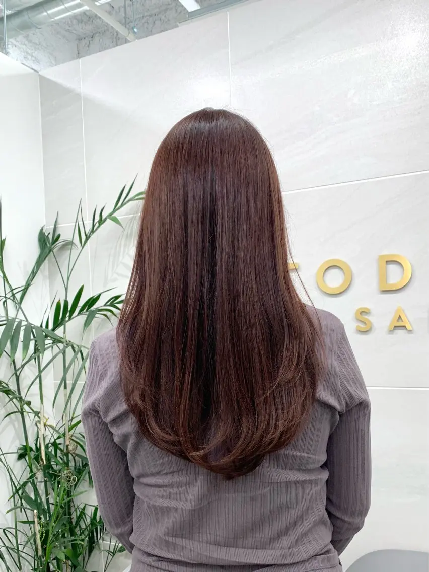 セミロング カラー ピンクカラー カット ヘアカラー ヘッドスパ 本格ヘッドスパ🌿 ×ヘア 佐藤のヘアスタイル