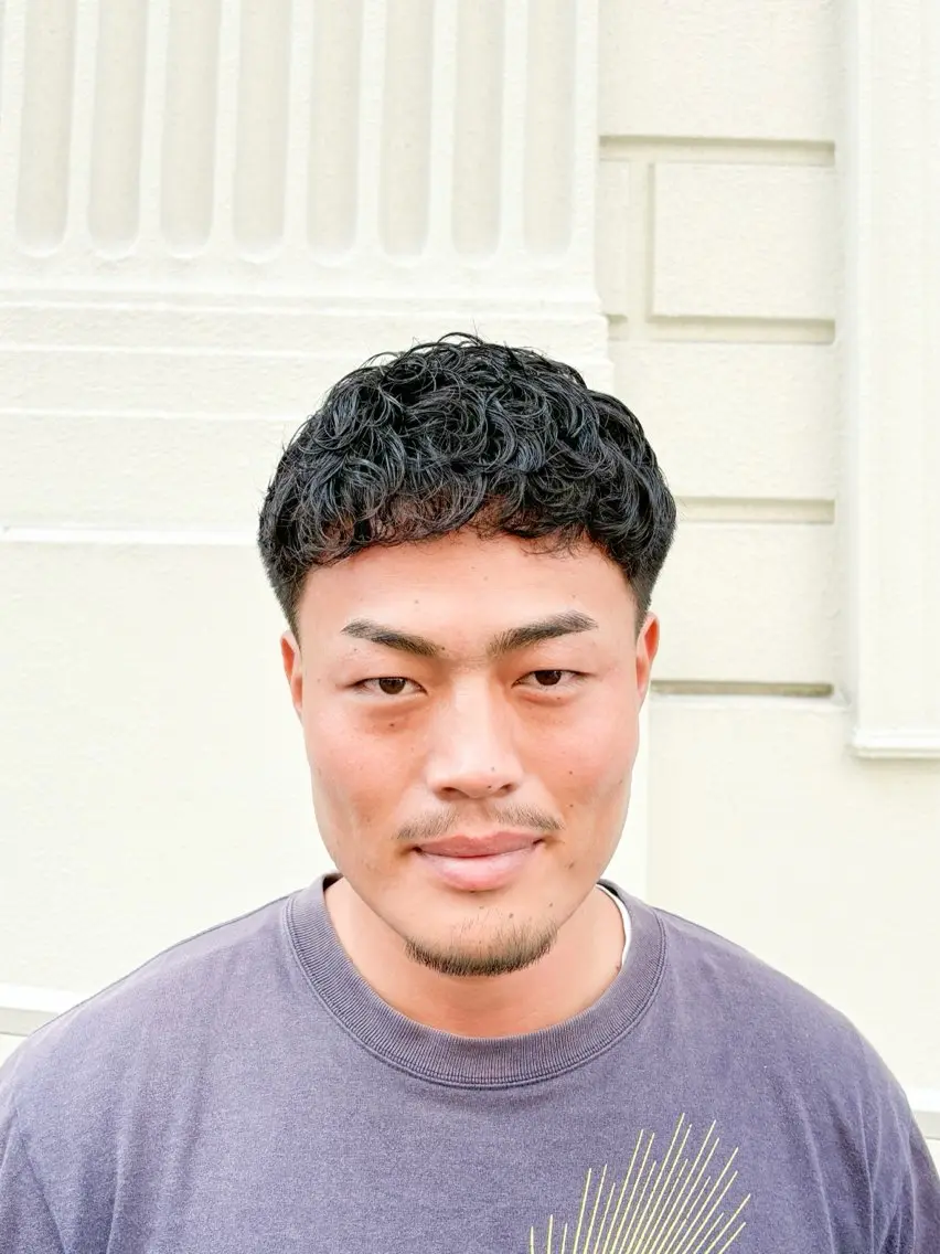 ショート パーマ メンズ カット パーマ 三宮メンズカット ヨシイッキのヘアスタイル