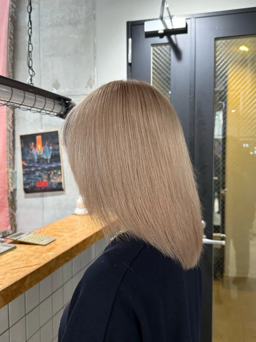 ミディアム カラー ブロンド ピンクカラー ヘアカラー 【🥀履歴修正🥀】 ハイトーン職人/拓真のヘアスタイル