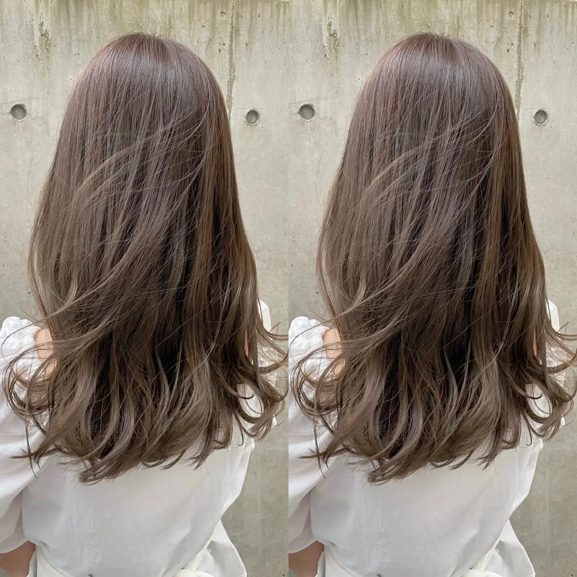 ミディアム ヘアカラー トリートメント レイヤーカット /透明感カラー西田のヘアスタイル