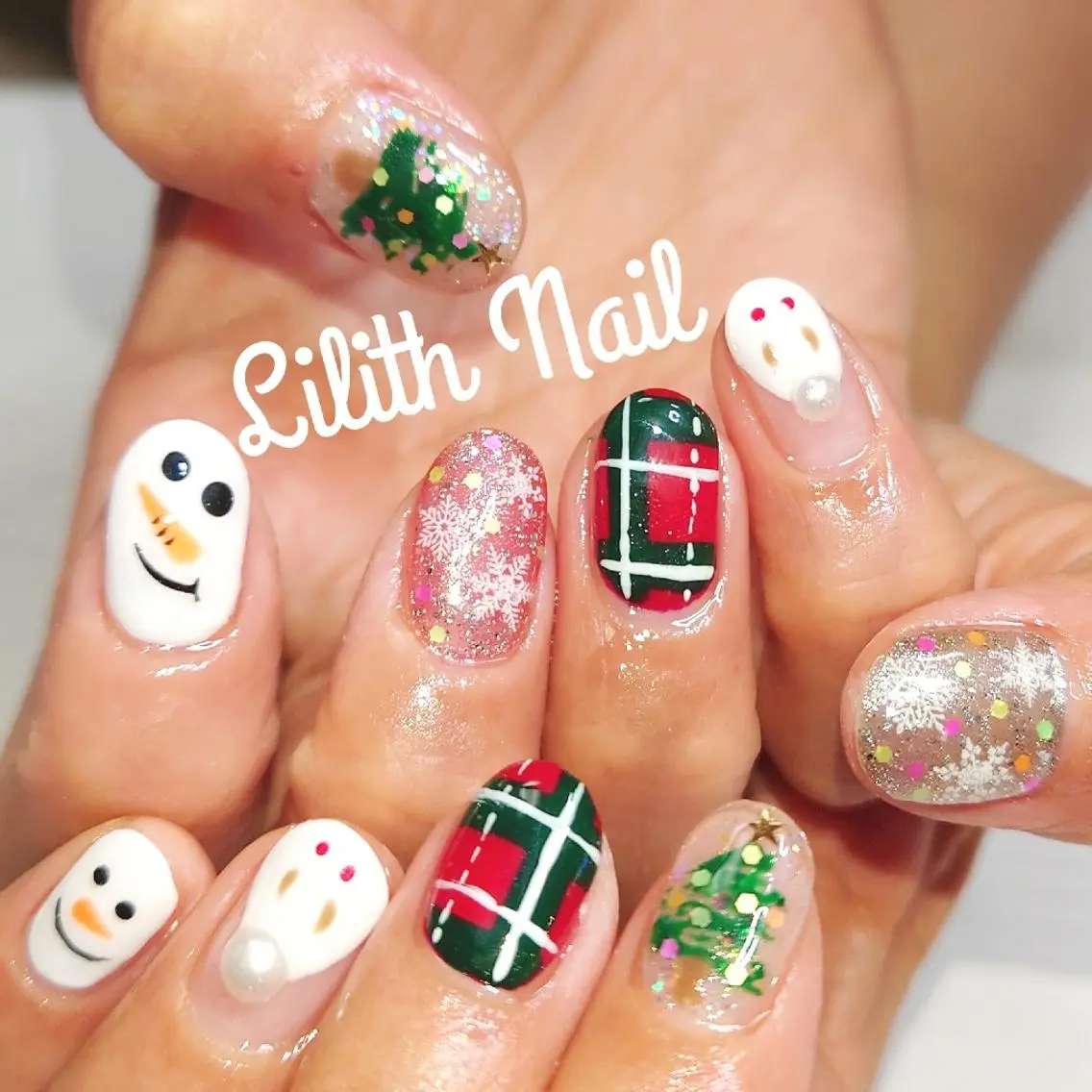 ネイル 冬ネイル クリスマス Lilith Nailのネイルデザイン
