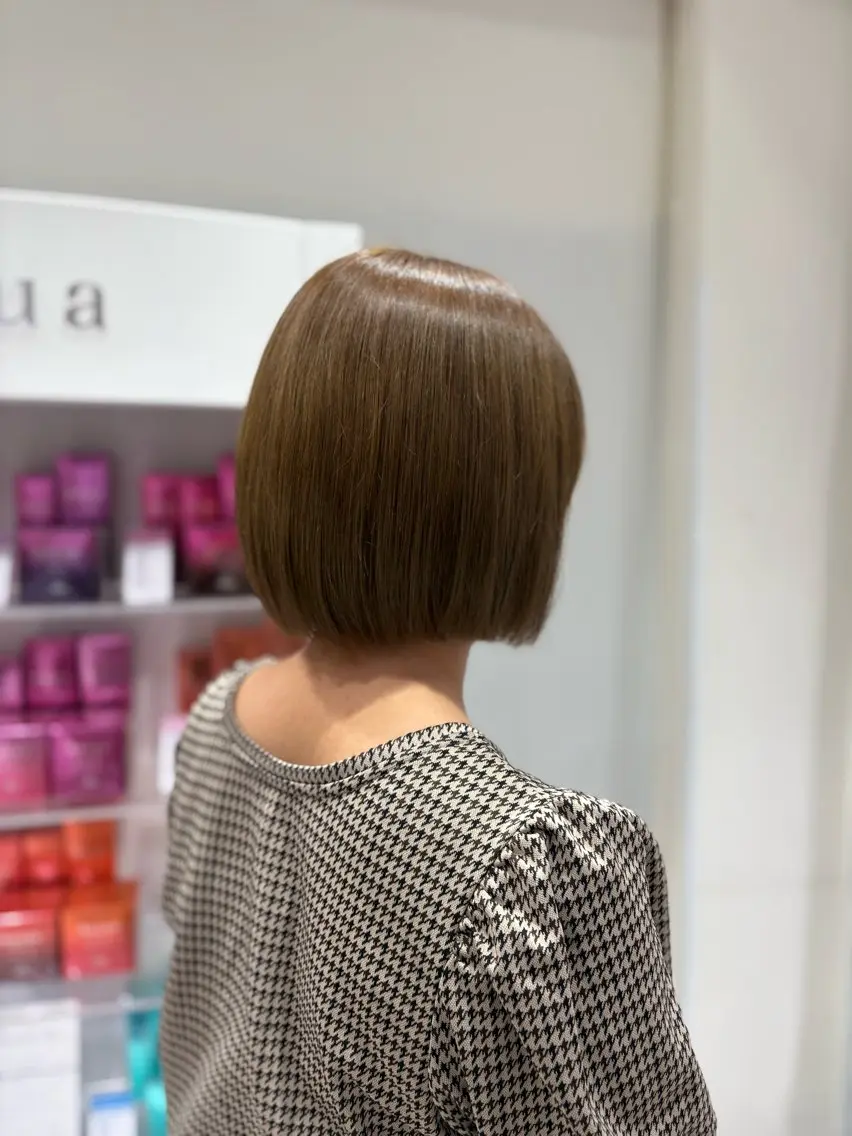 ショート 切りっぱなしボブ ボブ Ash 西船橋店 🐈⬛中溝有紗🎀のヘアスタイル