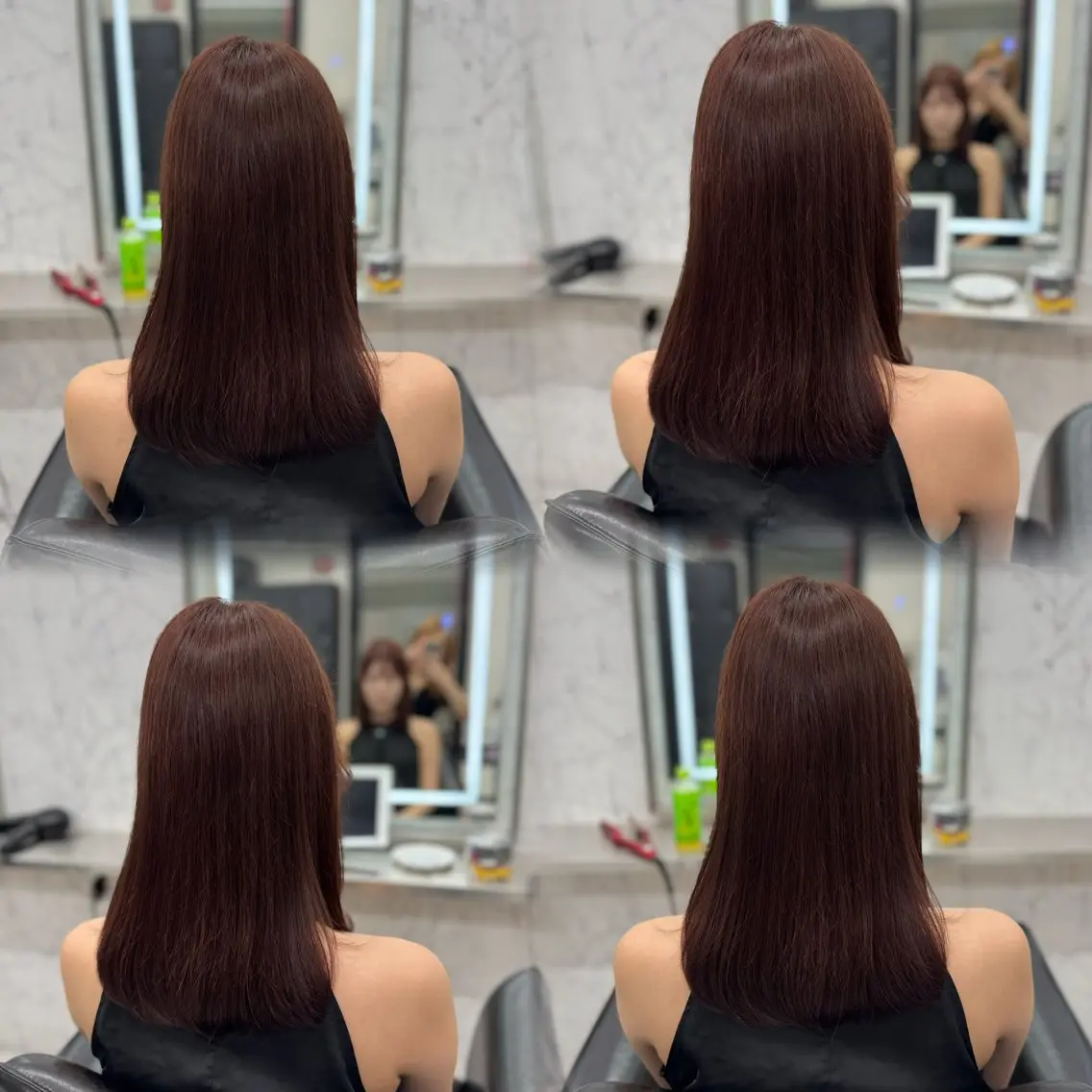 ミディアム カラー ブラウンカラー ハイトーンカラー ピンクカラー ピンクブラウン ヨシンモリ JPCY MIRIYAのヘアスタイル