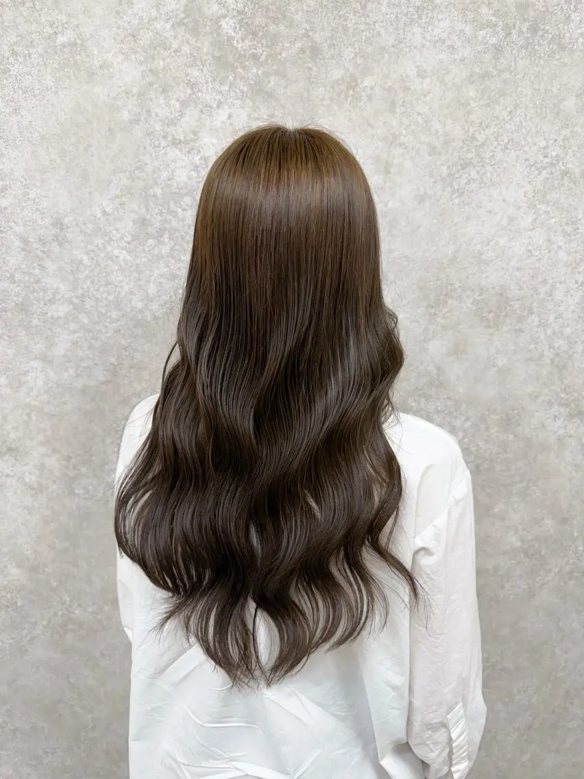 ロング カラー ベージュカラー カット ヘアカラー トリートメント イワタ マハ/ minim hairのヘアスタイル