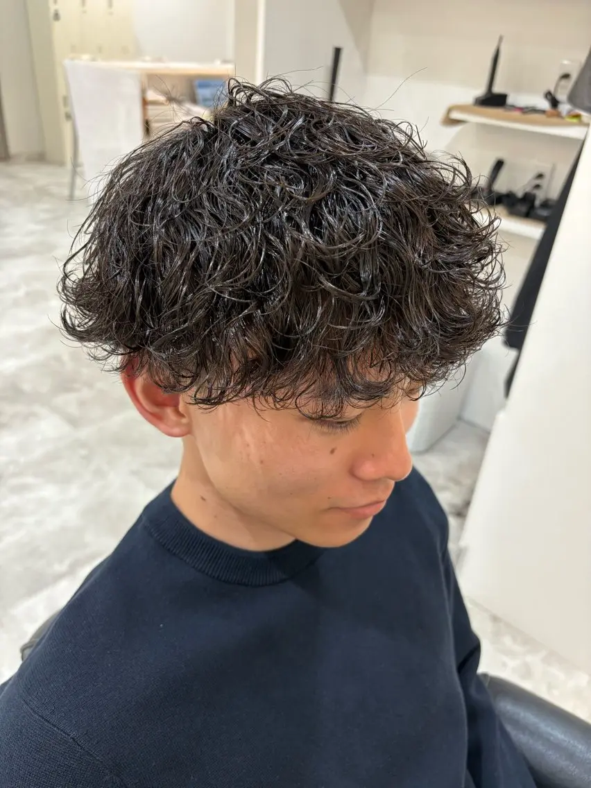 【柔らかい質感】メンズカット×波巻きパーマの写真