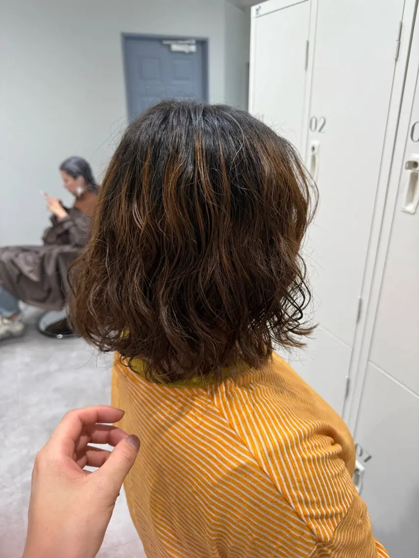 🧡カット+韓国風デジタルパーマ🧡 【12000→1000】✨ロング限定✨の写真