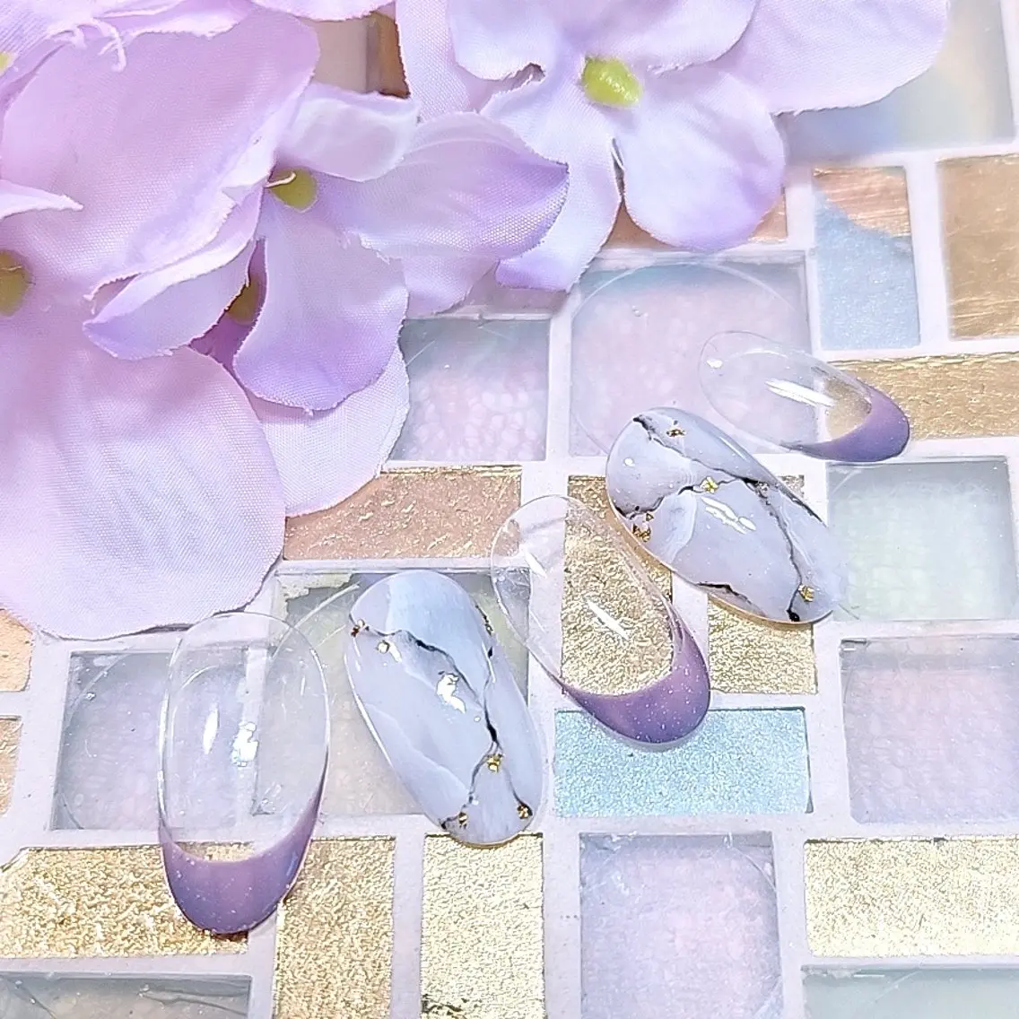 ネイル ハンドネイル 手描きｱｰﾄ&推し活 🌟Wisteriaのネイルデザイン