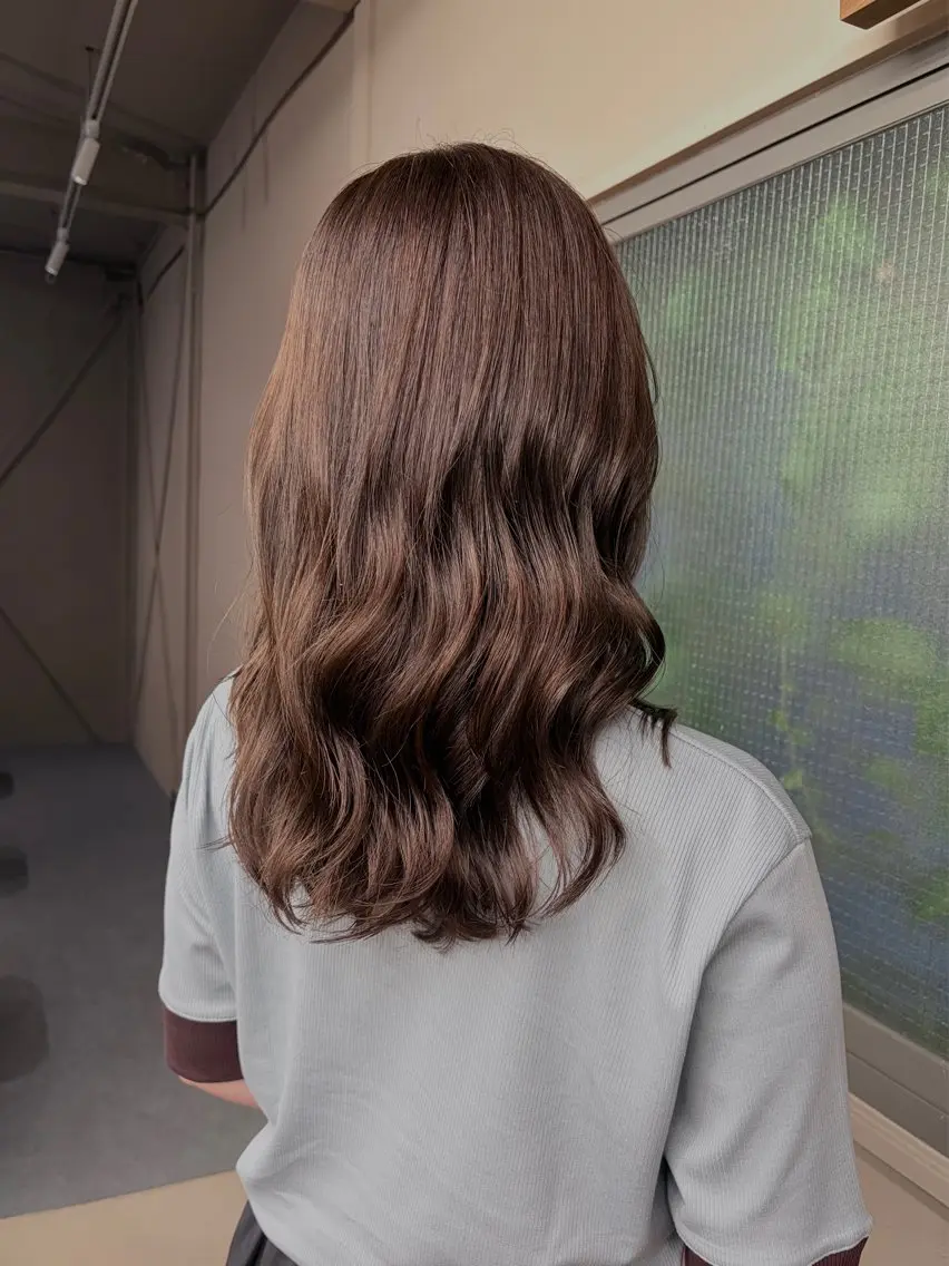 セミロング カラー ヘアアレンジ ブラウンカラー ヘアカラー HIBIKI / 透明感カラーのヘアスタイル
