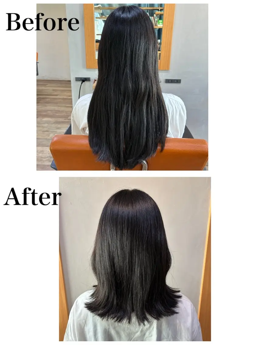 ミディアム カット お褒めの口コミ多数✨ 美髪カラー/浦本冴絵のヘアスタイル