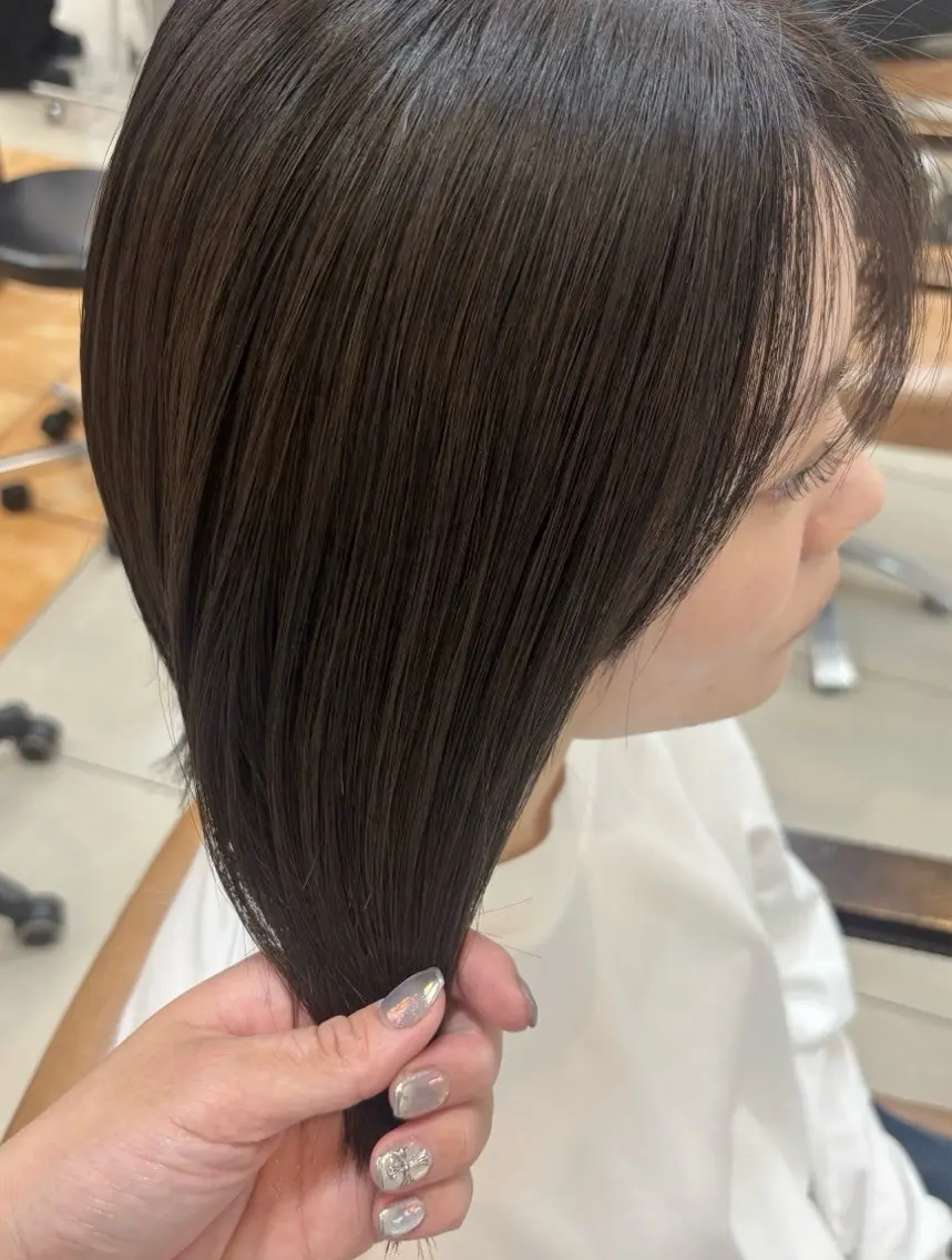ミディアム カラー アッシュ アッシュブラウン ブラウンカラー 髪質改善 ヘアカラー トリートメント 頭皮×髪質改善 透明感カラー💎中村のヘアスタイル