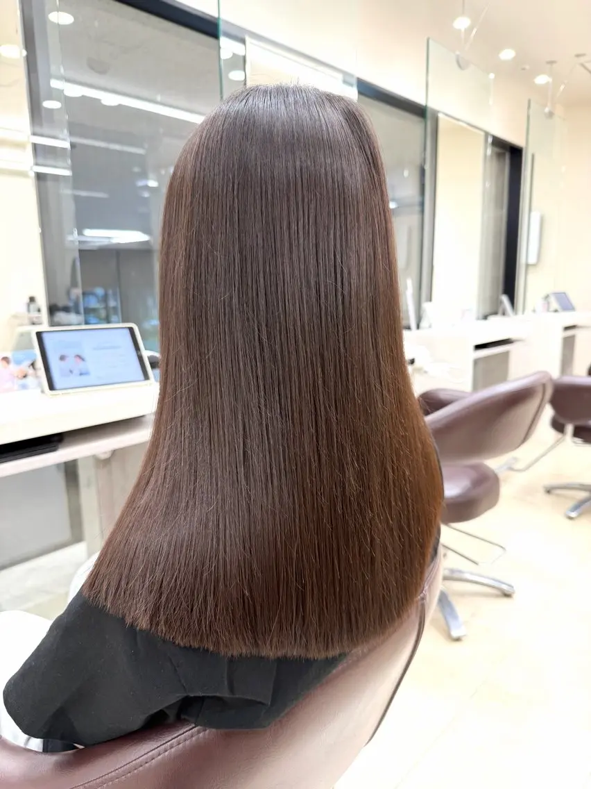ロング 【縮毛矯正/髪質改善 /ケアカラー】十場のヘアスタイル