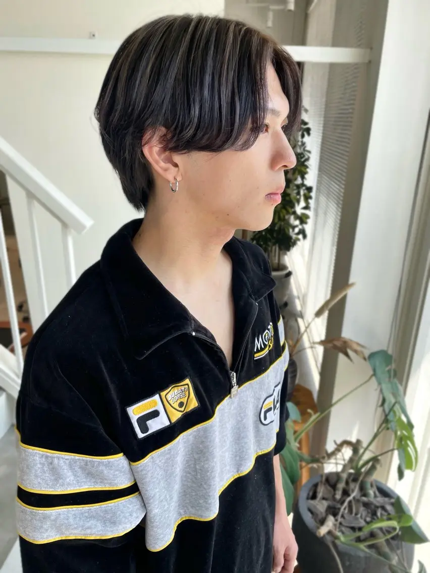 カラー メンズ カット ヘアカラー 林 千聖のヘアスタイル