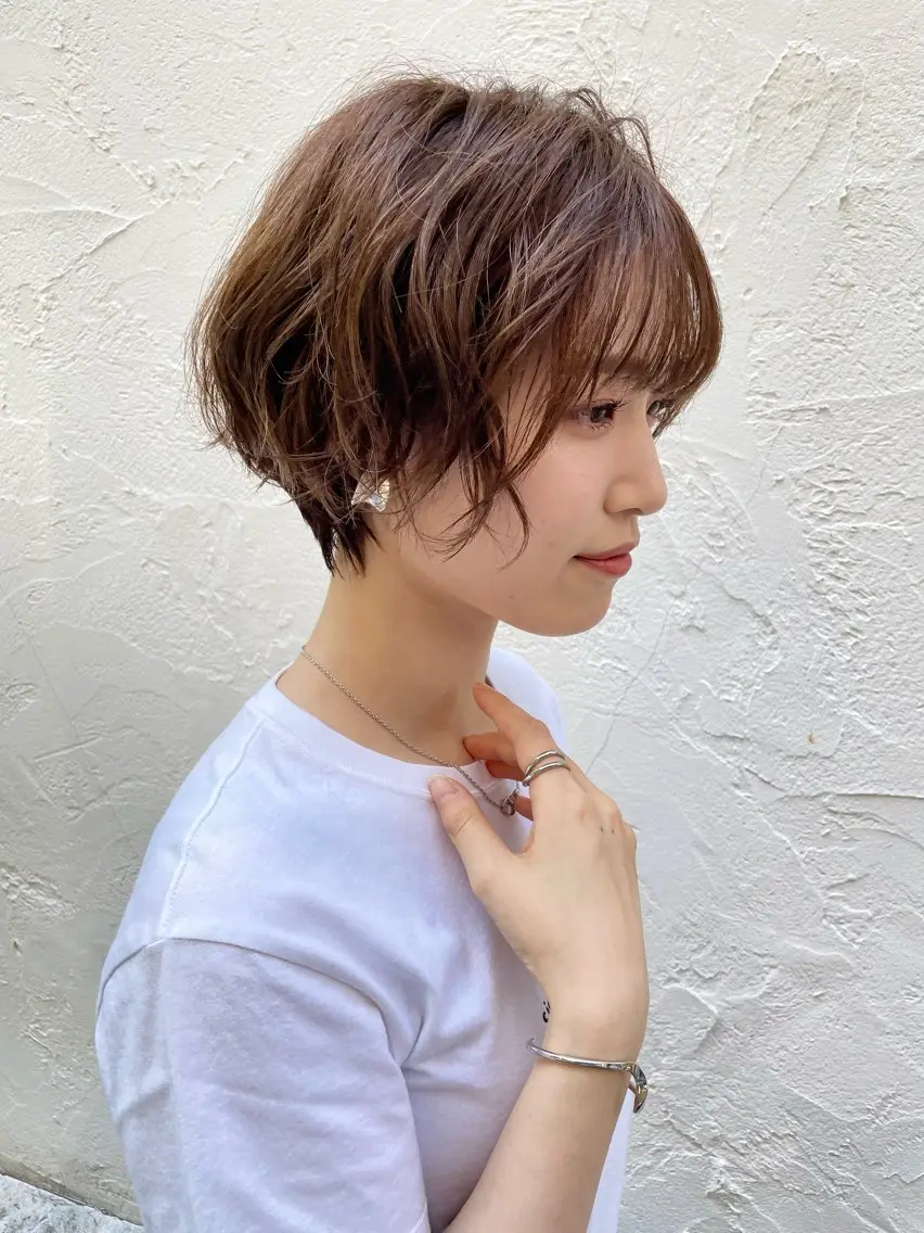 ショート ショートボブ ボブ ショートヘア カット ヘアカラー トリートメント 岡田 大樹のヘアスタイル