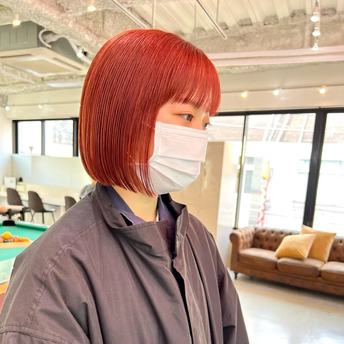ショート カラー ヘアカラー トリートメント 朝が楽になるパーマ /ミリヤのヘアスタイル