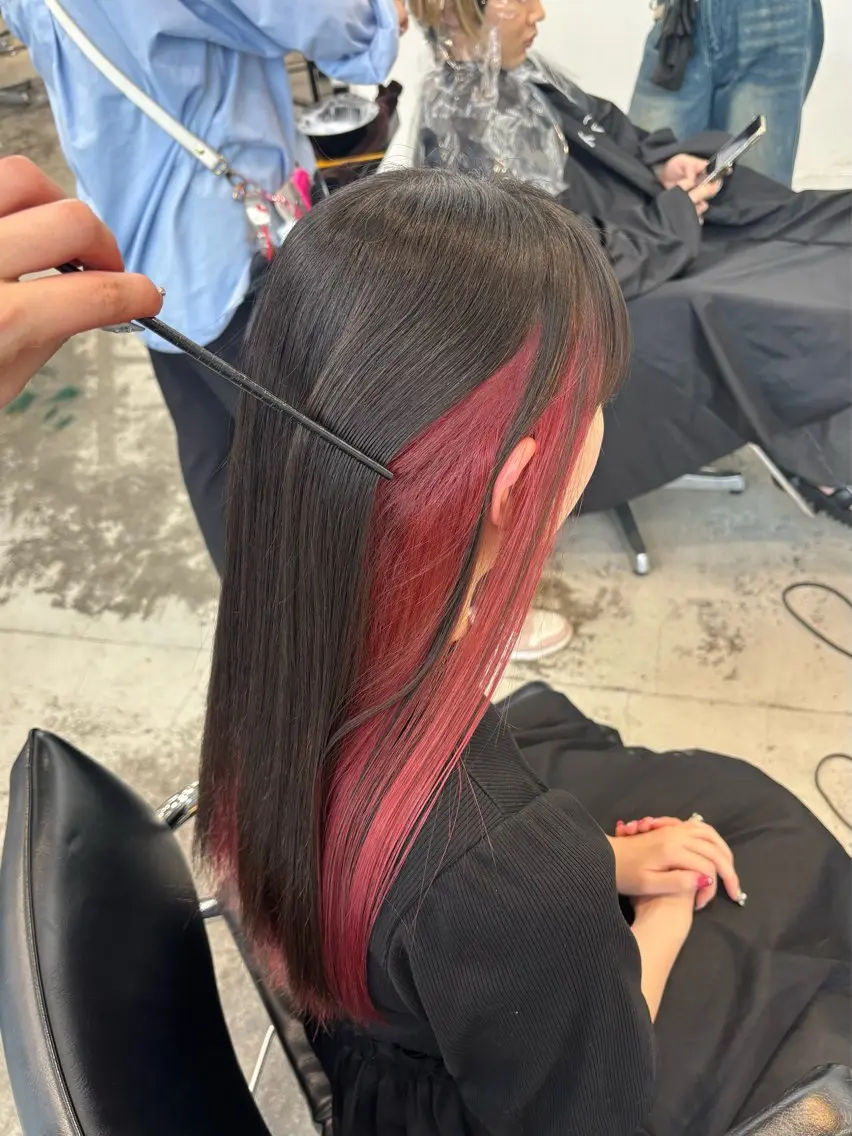 ロング カラー ブルーカラー デザインカラー ダブルカラー インナーカラー ラベンダーカラー ヘアカラー レイヤー sala 推しカラー職人🎀のヘアスタイル