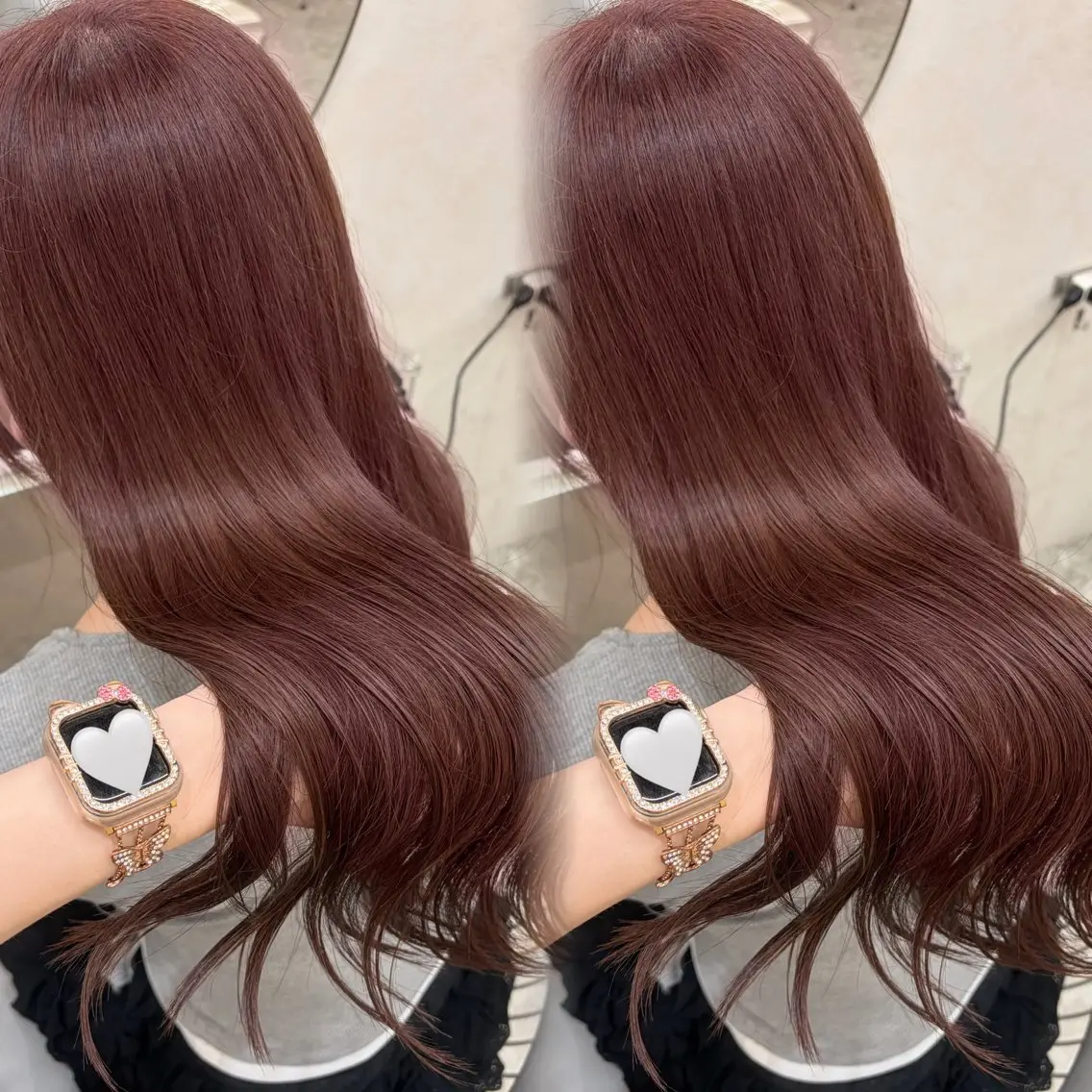ロング カラー Rio🎀ブリーチ なし透明感♡顔周り♡のヘアスタイル