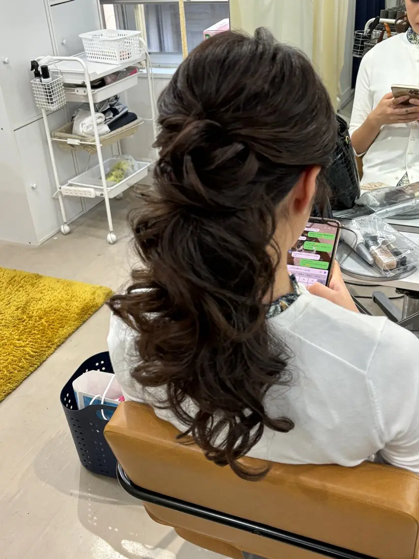 ヘアアレンジ ポニーテール ヘアセット 垢抜けヘアメイク職人 💄甲斐恵和のヘアスタイル