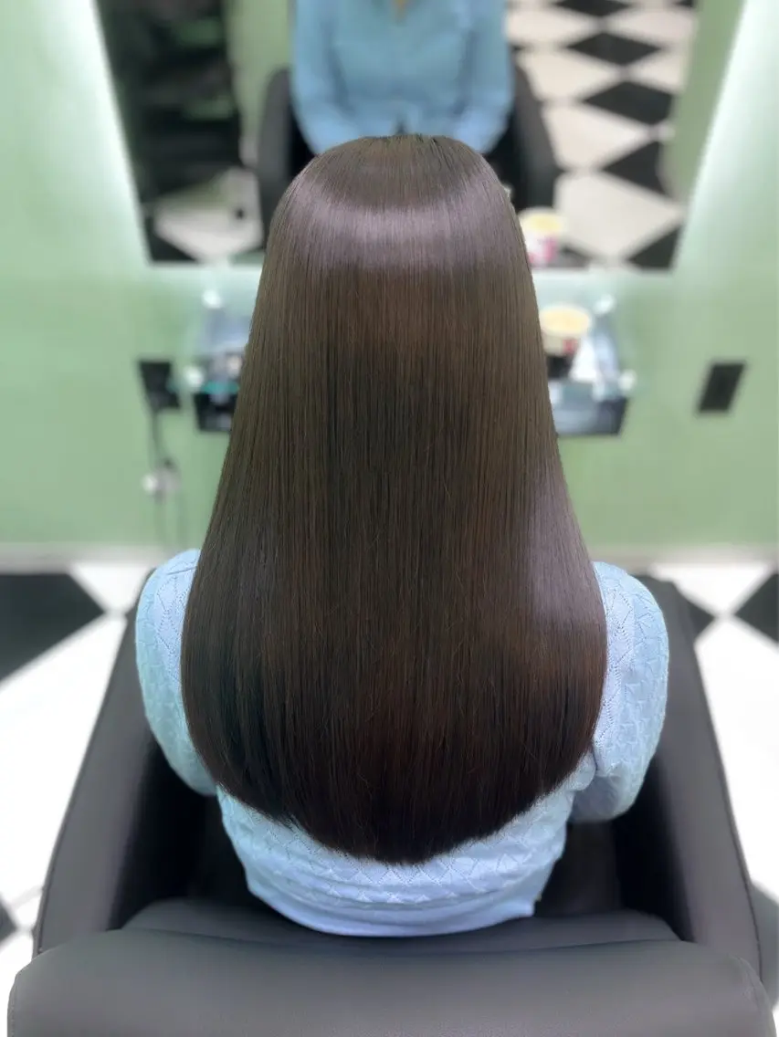 セミロング 髪質改善 トリートメント 酸熱トリートメント カット ヘアカラー トリートメント 髪質改善🫧艶カラー 🫧💙佐藤真優のヘアスタイル