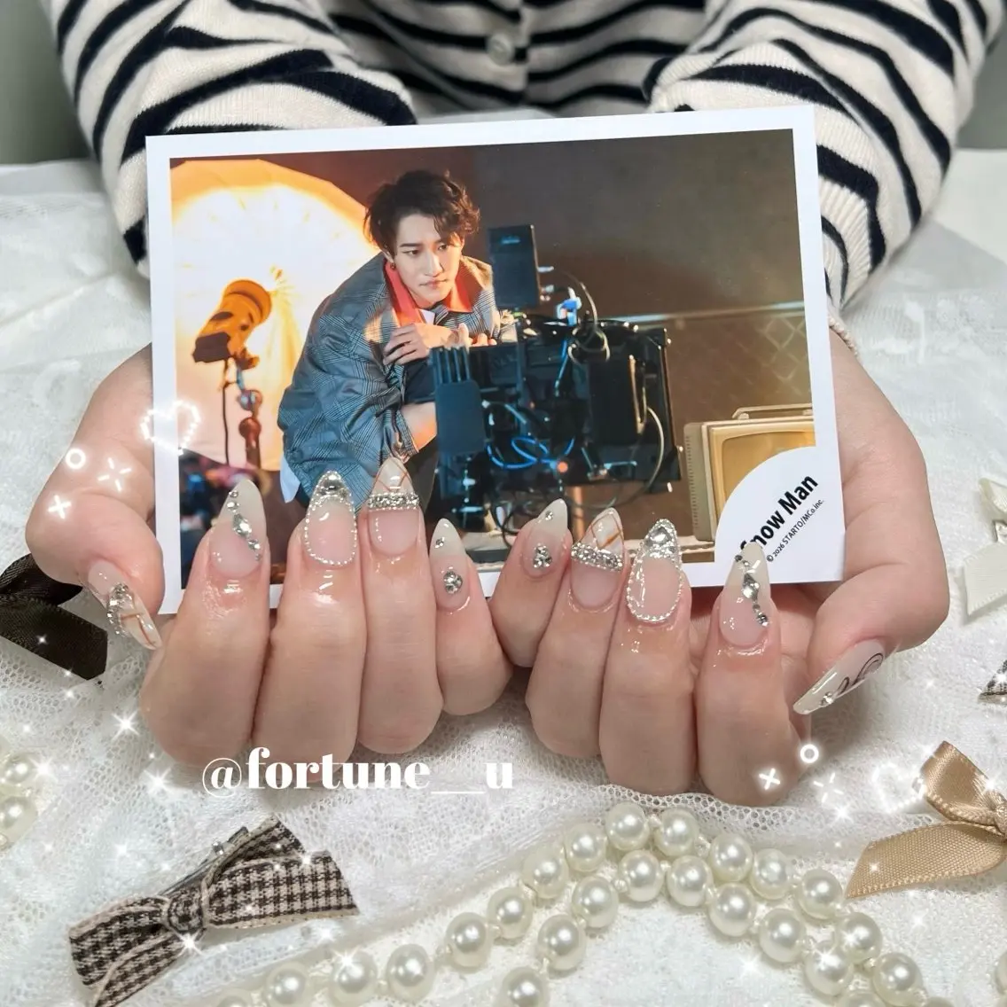 ネイル ガーリー 韓国ネイル 持ち込み ワンホンネイル ハンドネイル 💜✩.* Yuuna💜のネイルデザイン