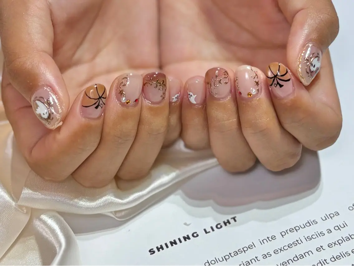 ネイル ハロウィン ハンドネイル Nailst いずみのネイルデザイン