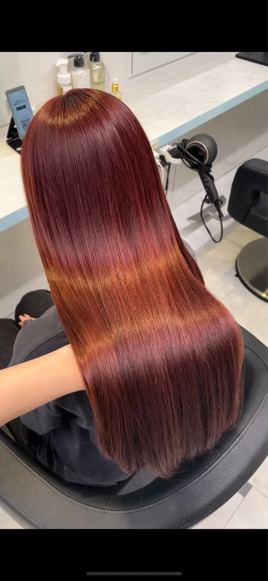 カラー ヘアカラー 🇰🇷韓流暖色ヘア 🍒saaya🍒のヘアスタイル