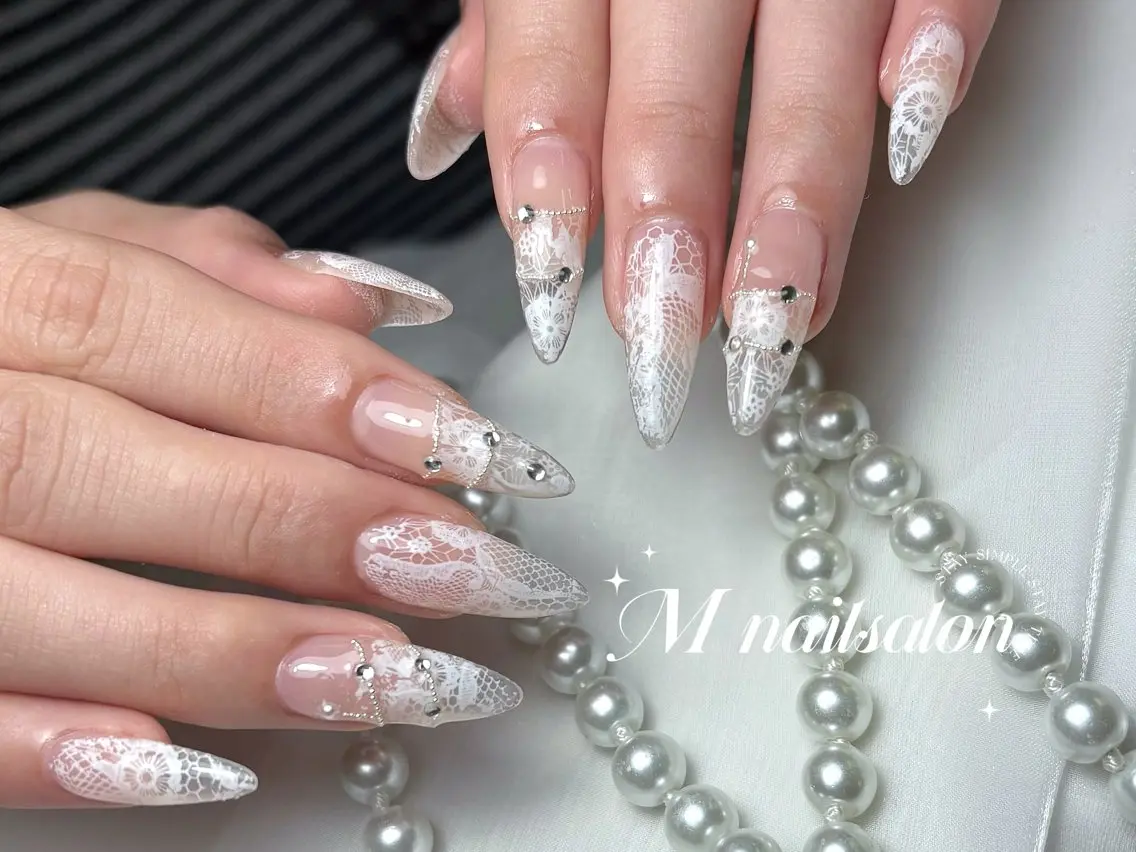 ネイル ハンドネイル M🌷nail 長さだし専門店のネイルデザイン
