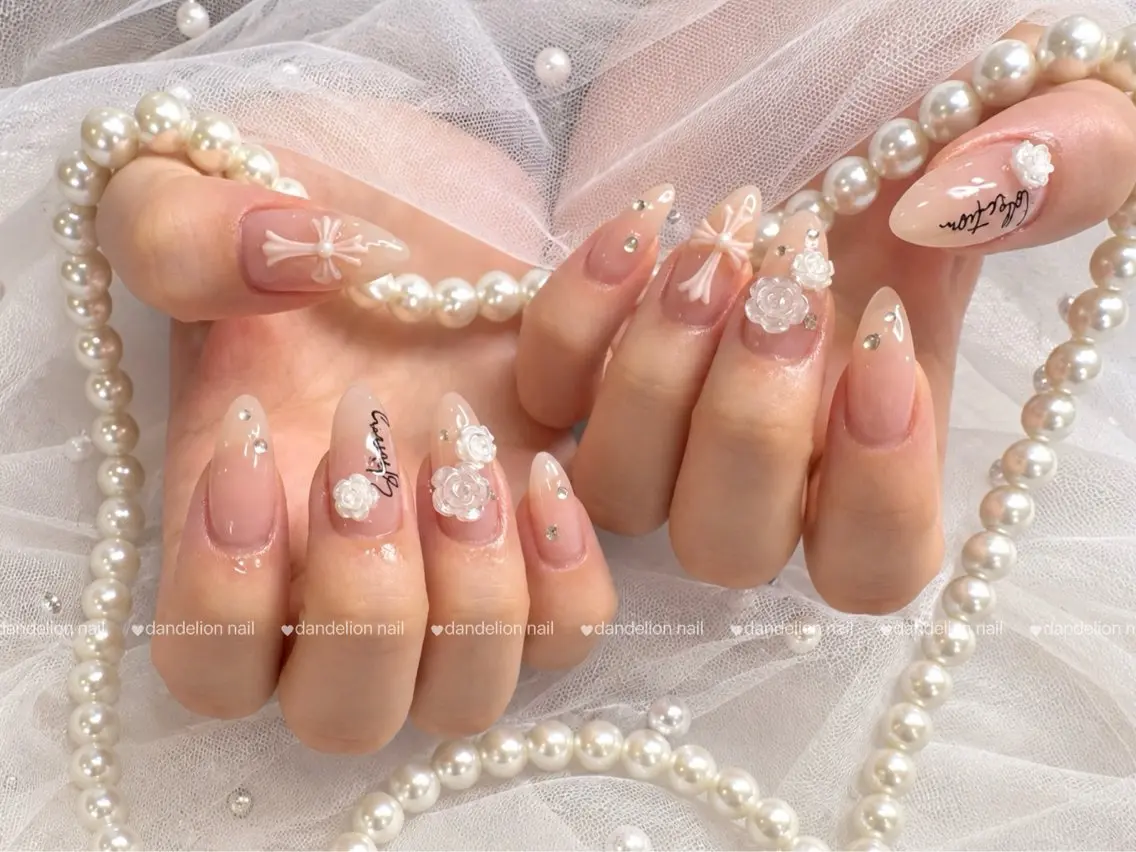 ネイル 持ち込み ワンホンネイル ハンドネイル dandelion nail北千住のネイルデザイン
