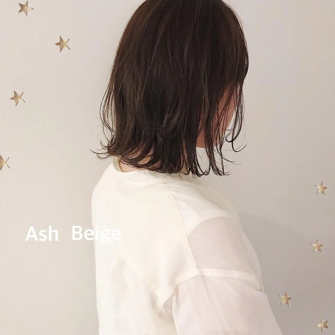ミディアム カラー カット ヘアカラー 市川 千夏のヘアスタイル