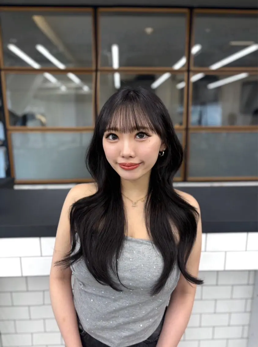 ロング 韓国風ヘア レイヤーカット カット ヘアカラー トリートメント 💗韓国ヘア/髪質改 善💗若菜あいこのヘアスタイル