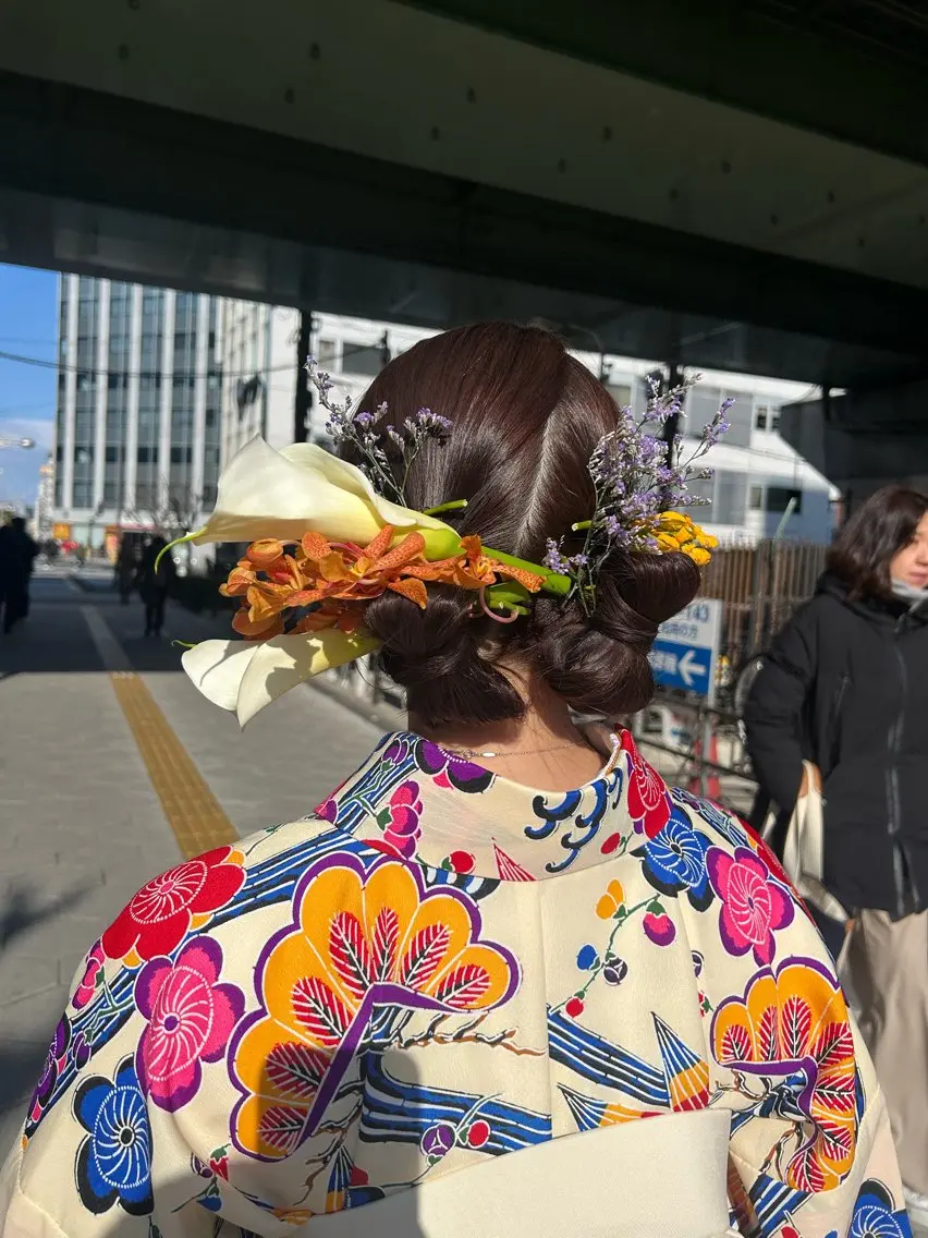ロング ヘアアレンジ ヘアセット 丸岡 桜のヘアスタイル