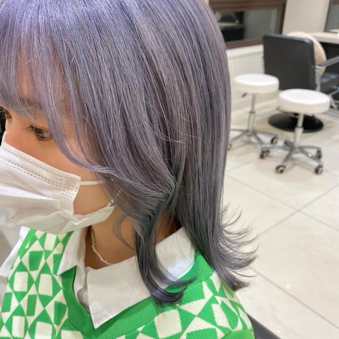 ミディアム equal銀座 黒田💚のヘアスタイル