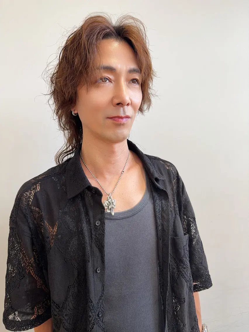 ミディアム カラー パーマ メンズ 小平 琳のヘアスタイル