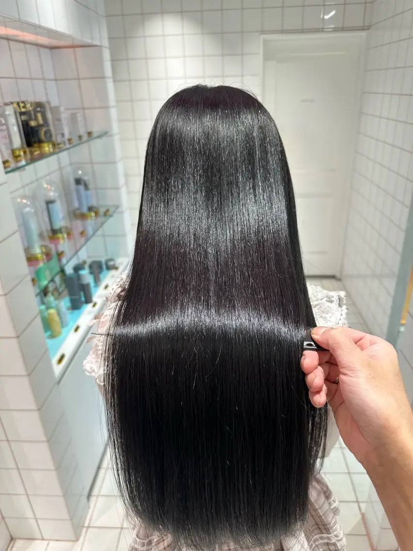 ロング 縮毛矯正 カット 縮毛矯正 トリートメント ✨縮毛矯正✨レイヤー ホウダカズヒロのヘアスタイル