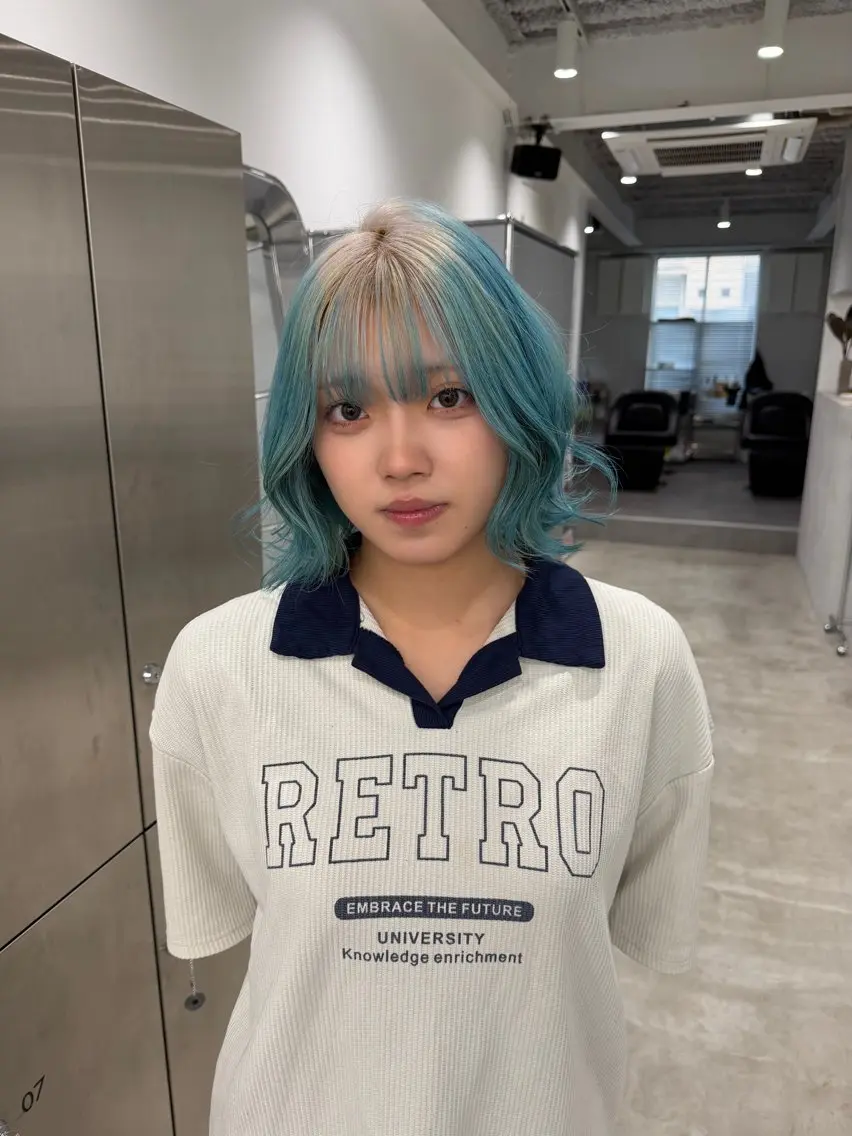 ショート カラー デザインカラー ヘアカラー トリートメント 天神/大名 ハイトーン/エクステのヘアスタイル