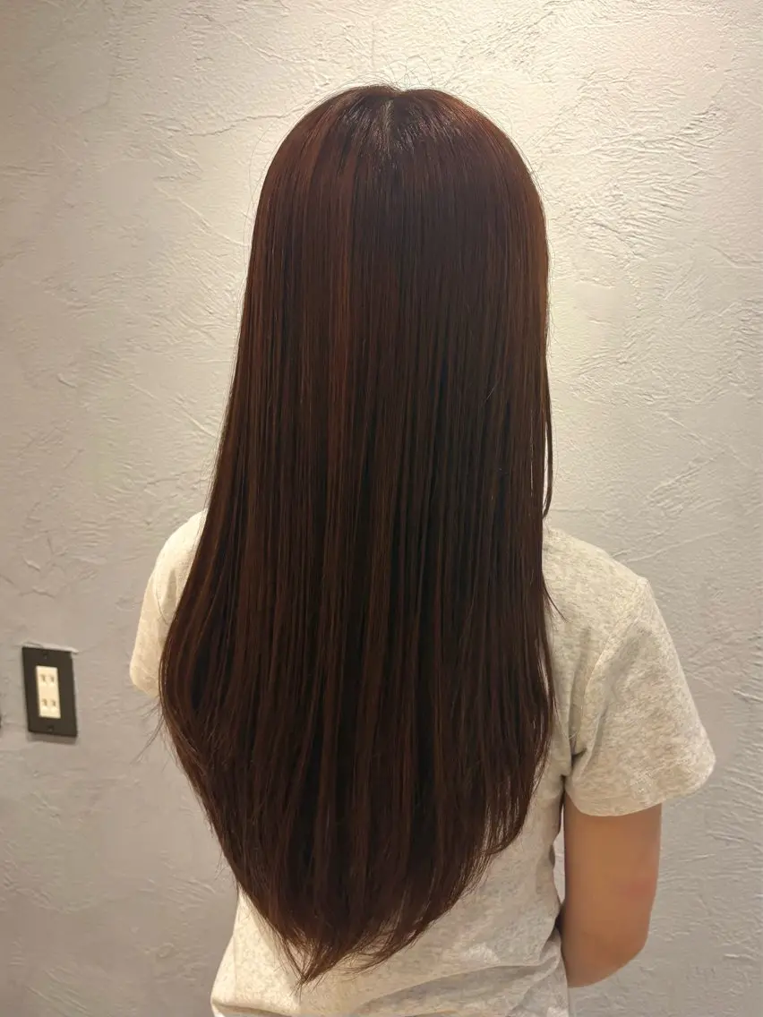 ロング カラー オレンジ mimi 🌟のヘアスタイル