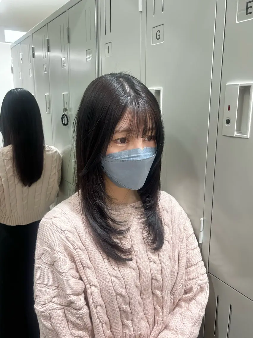 【予約リクエスト必須🩵】レイヤーカット+カラー+3STEPトリートメント.平日9時30分〜限定の写真