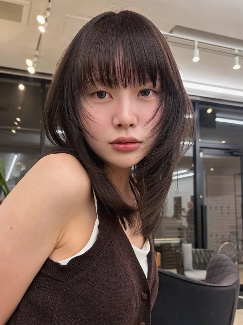 ミディアム くろかわ まいのヘアスタイル