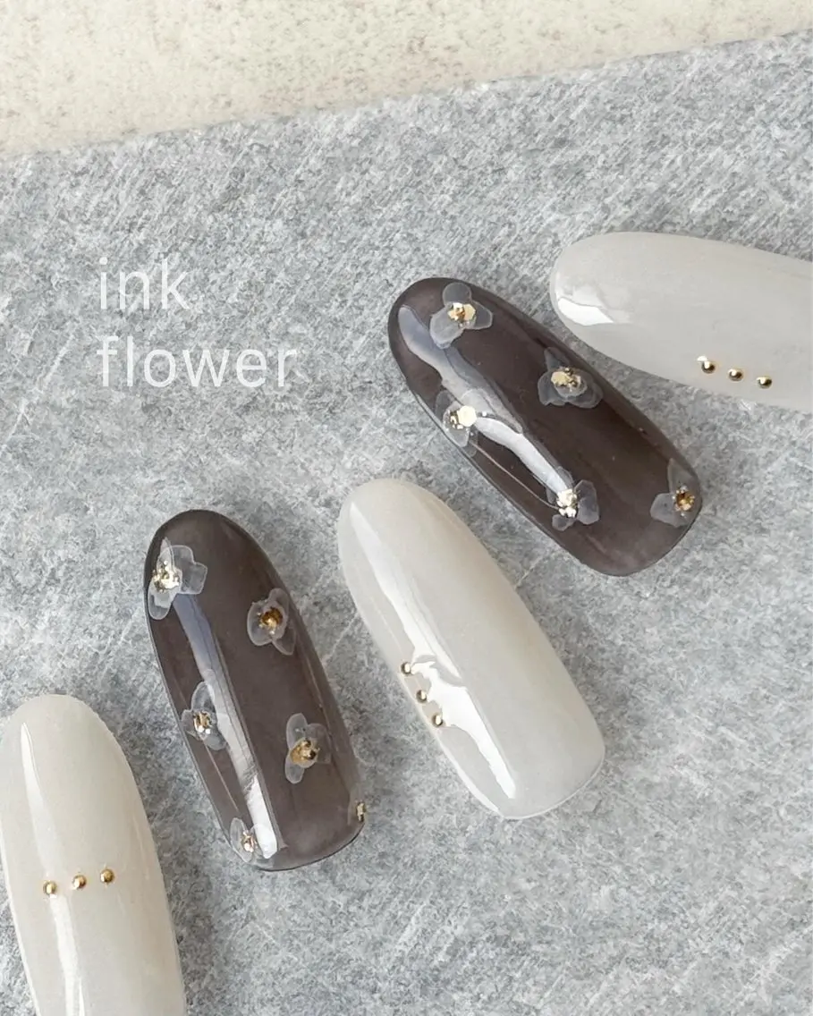 ネイル フラワーネイル ニュアンスネイル ハンドネイル nail wrk. /JUNのネイルデザイン