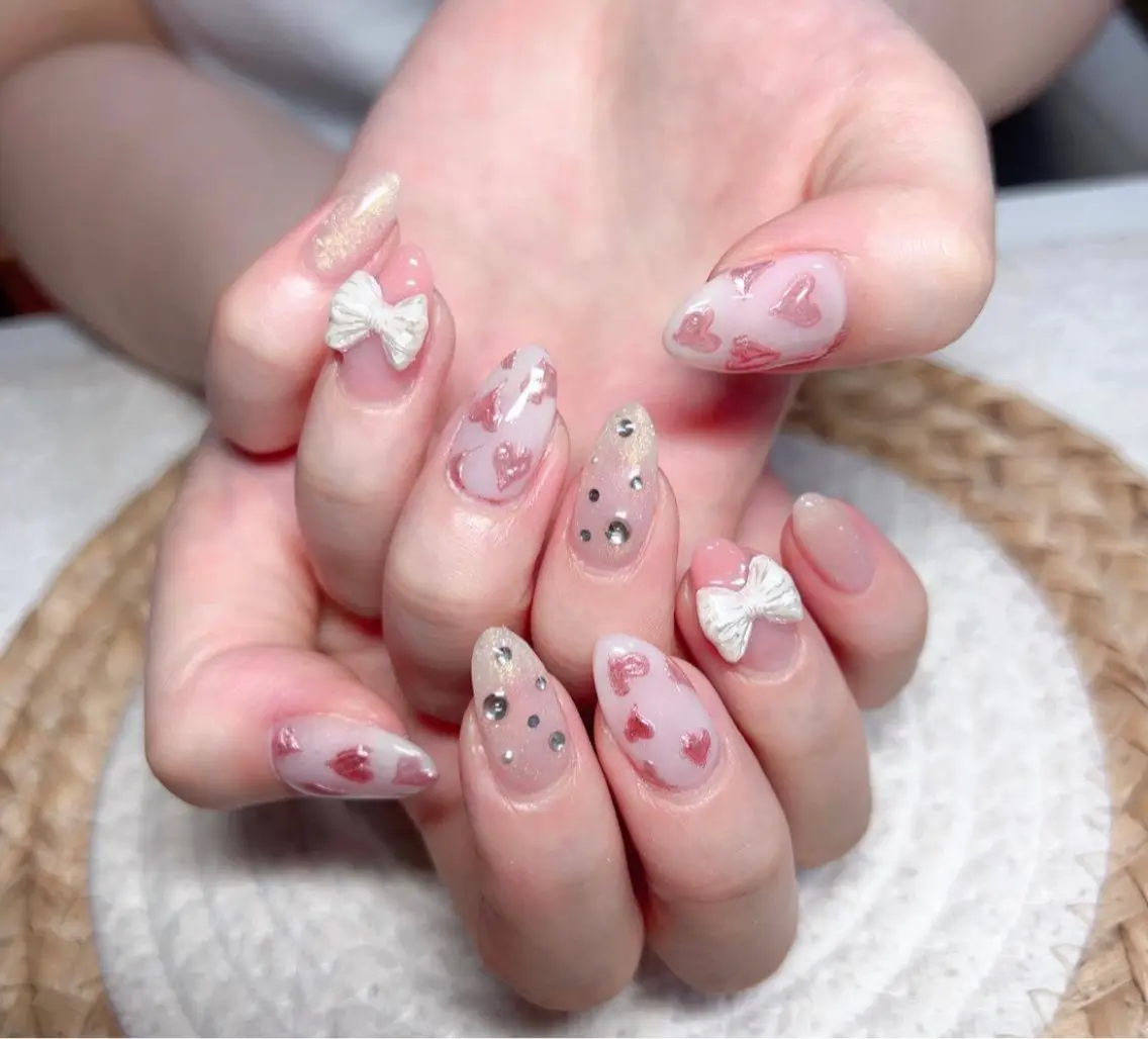 ネイル ハンドネイル M 🌷Nail 長さだし専門店のネイルデザイン