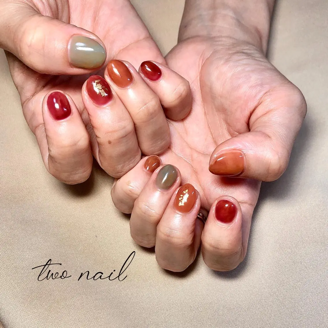 ネイル アートネイル フットネイル ハート ニュアンスネイル ホワイト two nailのネイルデザイン