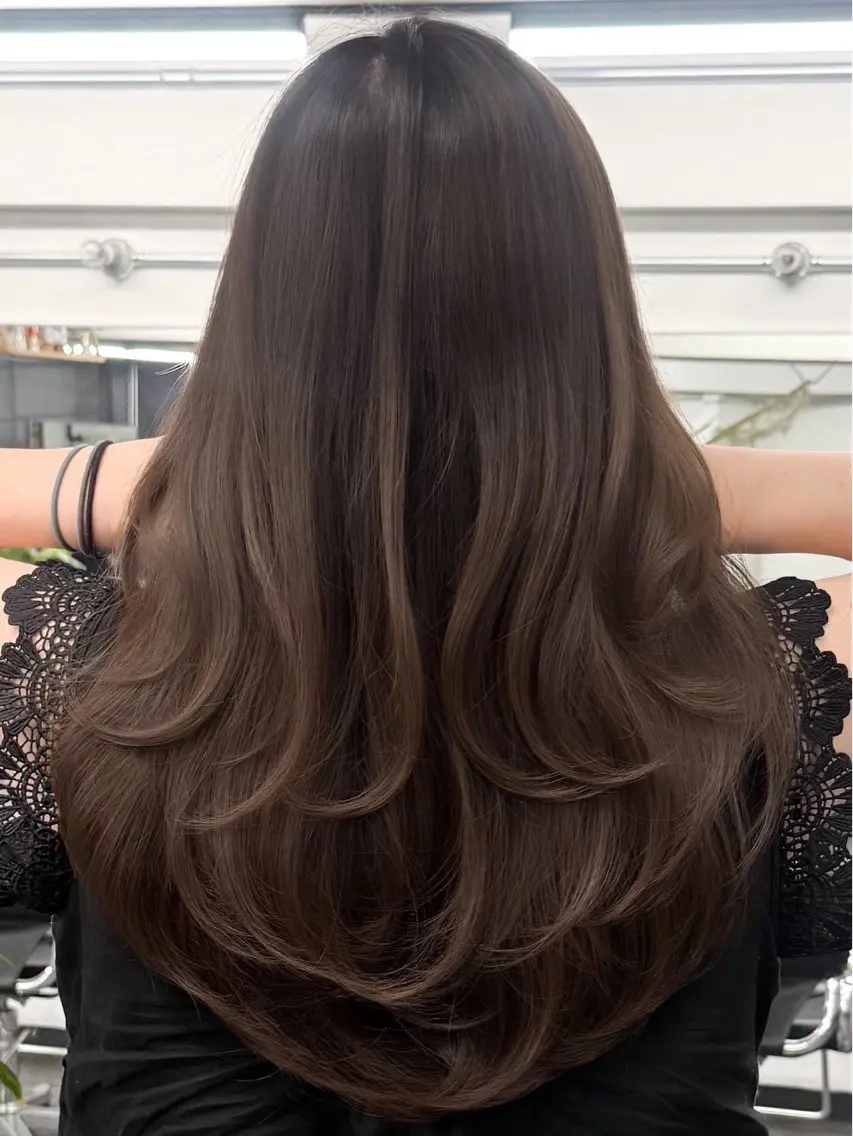 セミロング カラー ヘアアレンジ ヘアカラー トリートメント 🫧透明感カラー/ Wカラー🫧namiのヘアスタイル