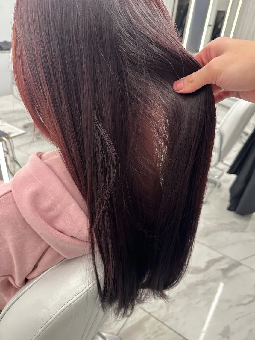 ロング ヘアカラー ハイトーン✖️ 縮毛矯正シュンペイのヘアスタイル
