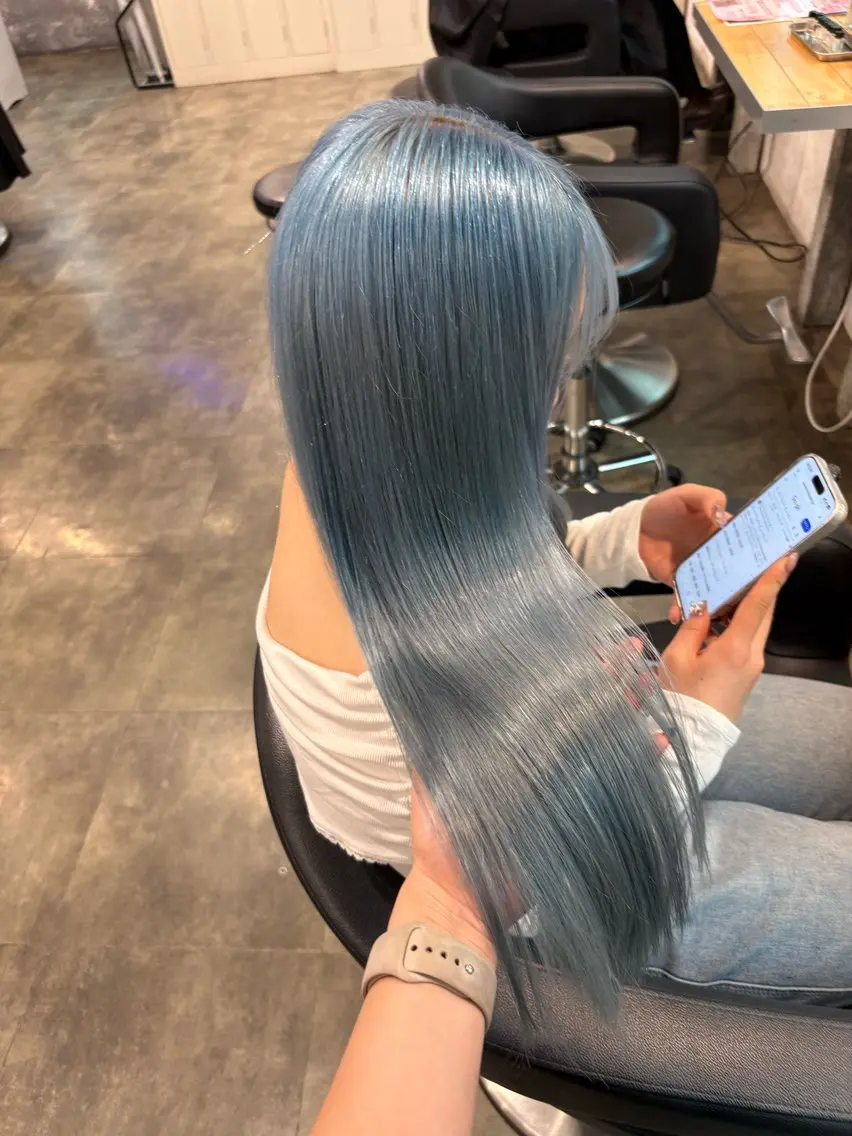 ロング カラー ヘアカラー ハイトーン 横浜💞ミオのヘアスタイル