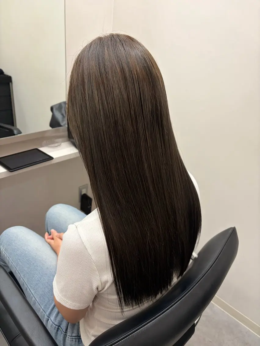 セミロング 髪質改善 トリートメント ヘアカラー トリートメント 髪質改善/縮毛矯正/ 艶カラー/登貴のヘアスタイル