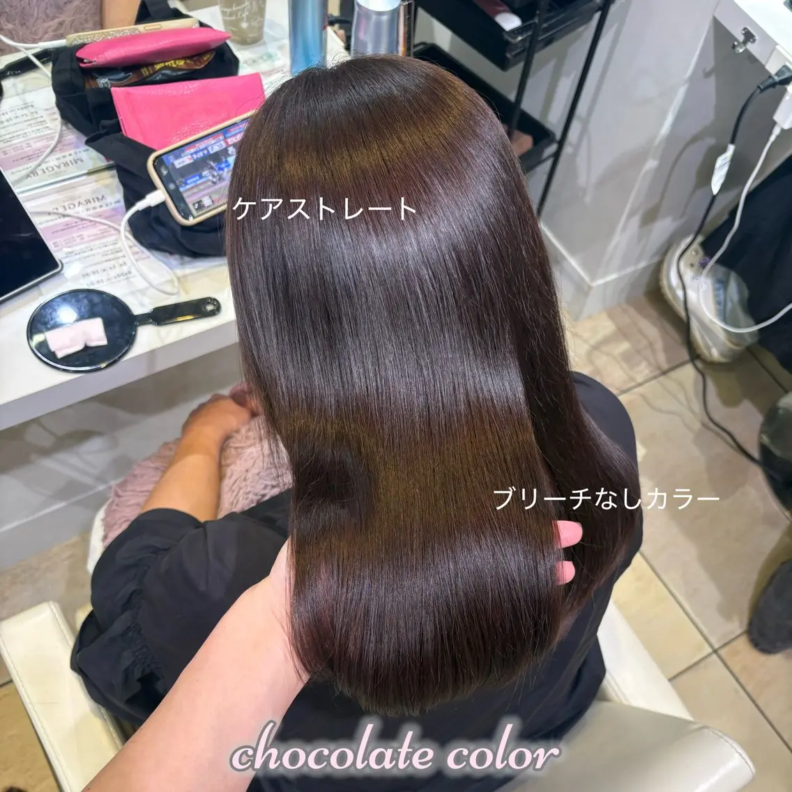 ロング カット ヘアカラー 縮毛矯正 トリートメント 新宿/艶カラー 🎀韓国ヘアKANAのヘアスタイル