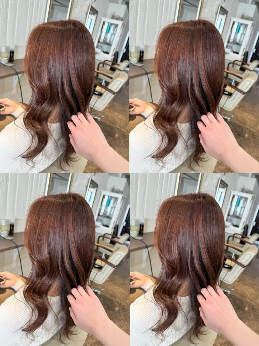 ロング カラー ブラウンカラー ピンクカラー ピンクブラウン 🌷MAYU 🌷のヘアスタイル