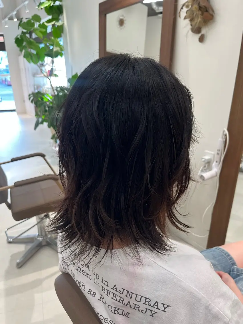 ミディアム カット トリートメント ボブパーマ／アレンジ Onのヘアスタイル