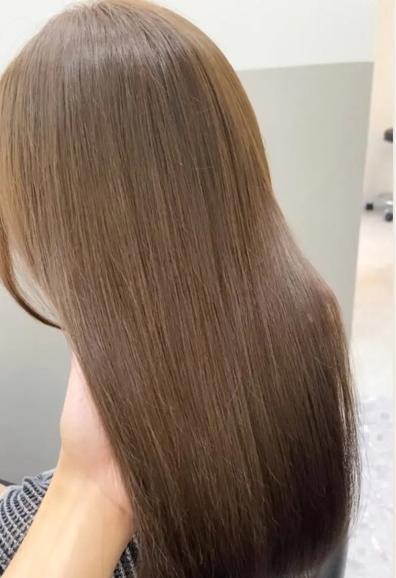 ロング 縮毛矯正 カット ヘアカラー トリートメント オリーブ🌿ブリーチ なし◎Azusaのヘアスタイル